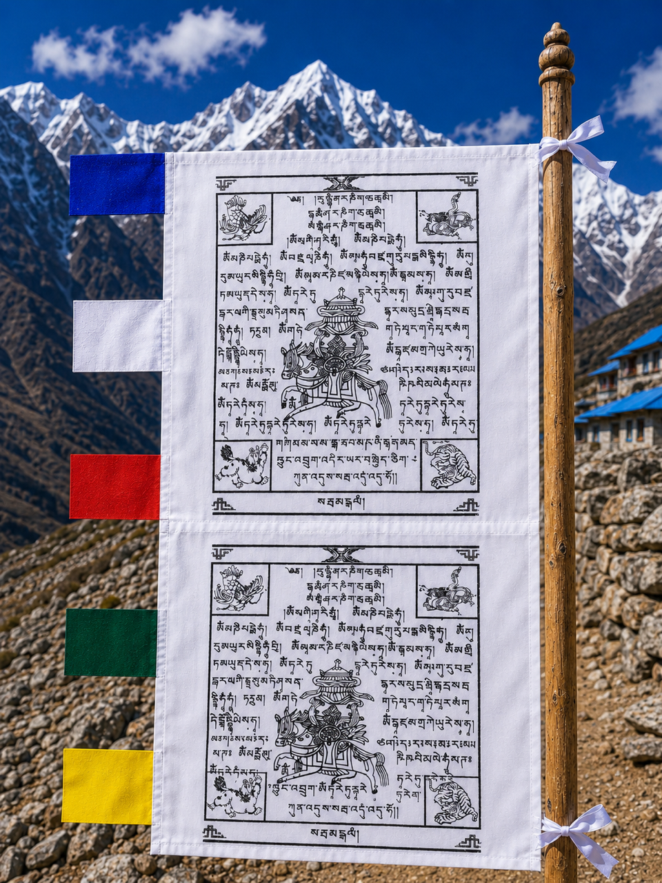 Tibetan Flags Vertical 1mtr
