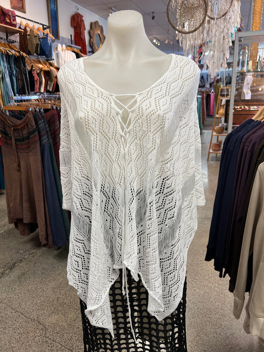 Aria 1 Lace Knit Poncho