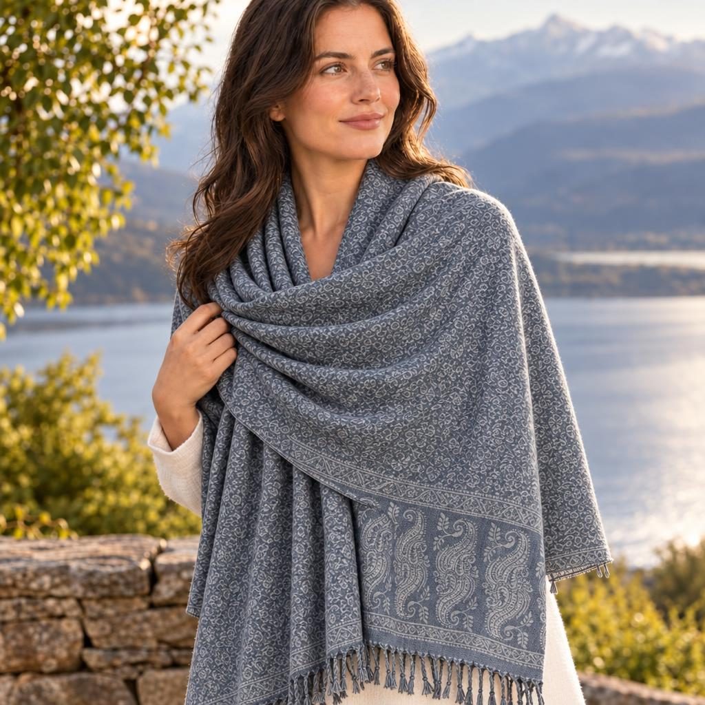 Paisley Jacquard Pashmina Shawl [anookz:3cb3104e-61ea-4269-bf07-a1c2d1bf9299]