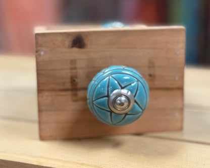 Ceramic Knob Turquoise