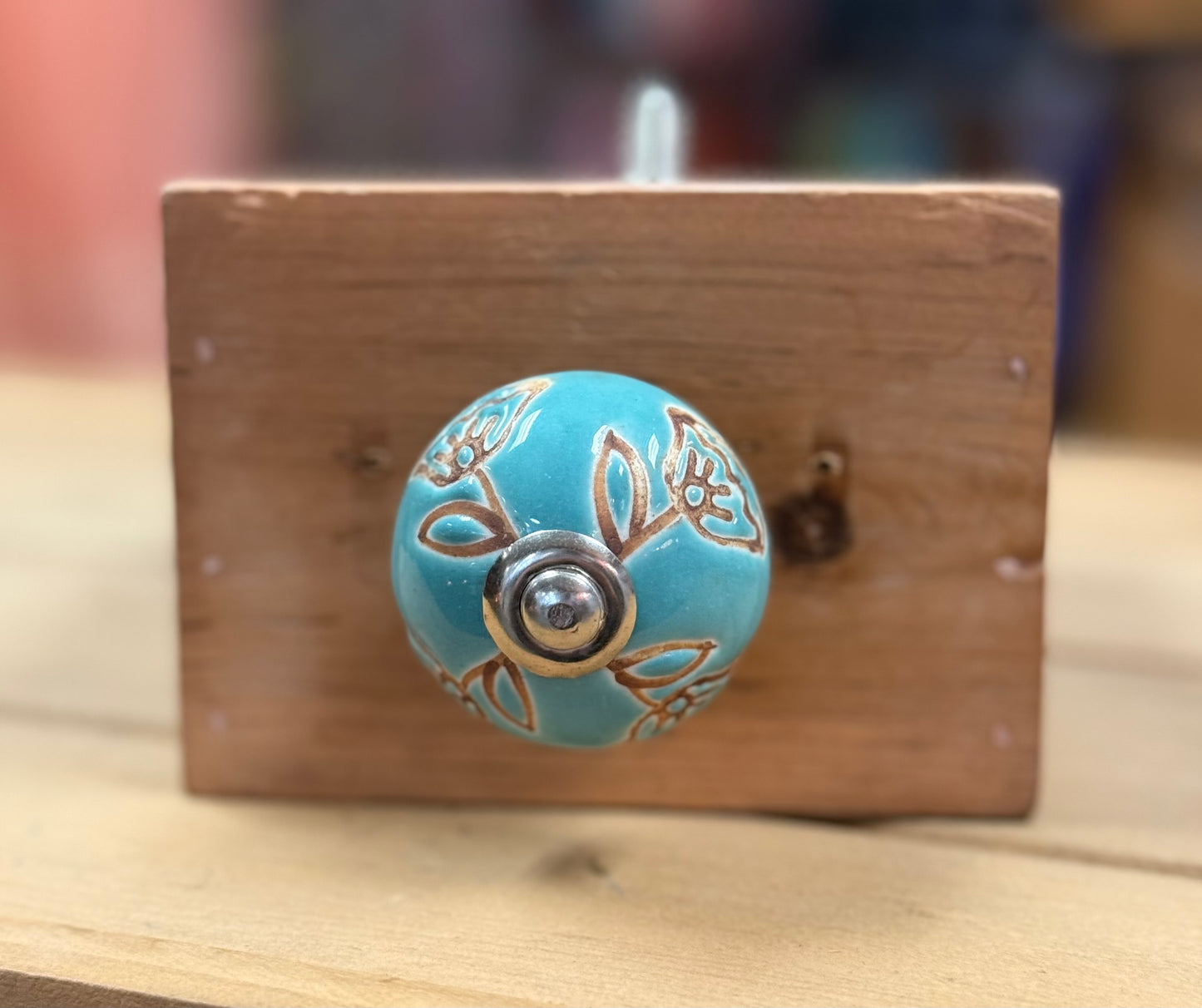 Ceramic Knob Turquoise