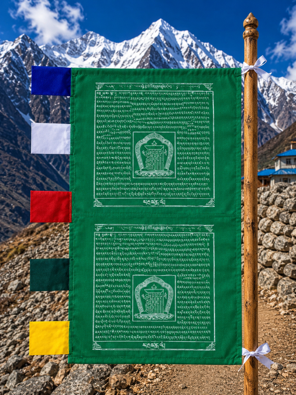 Tibetan Flags Vertical 1mtr