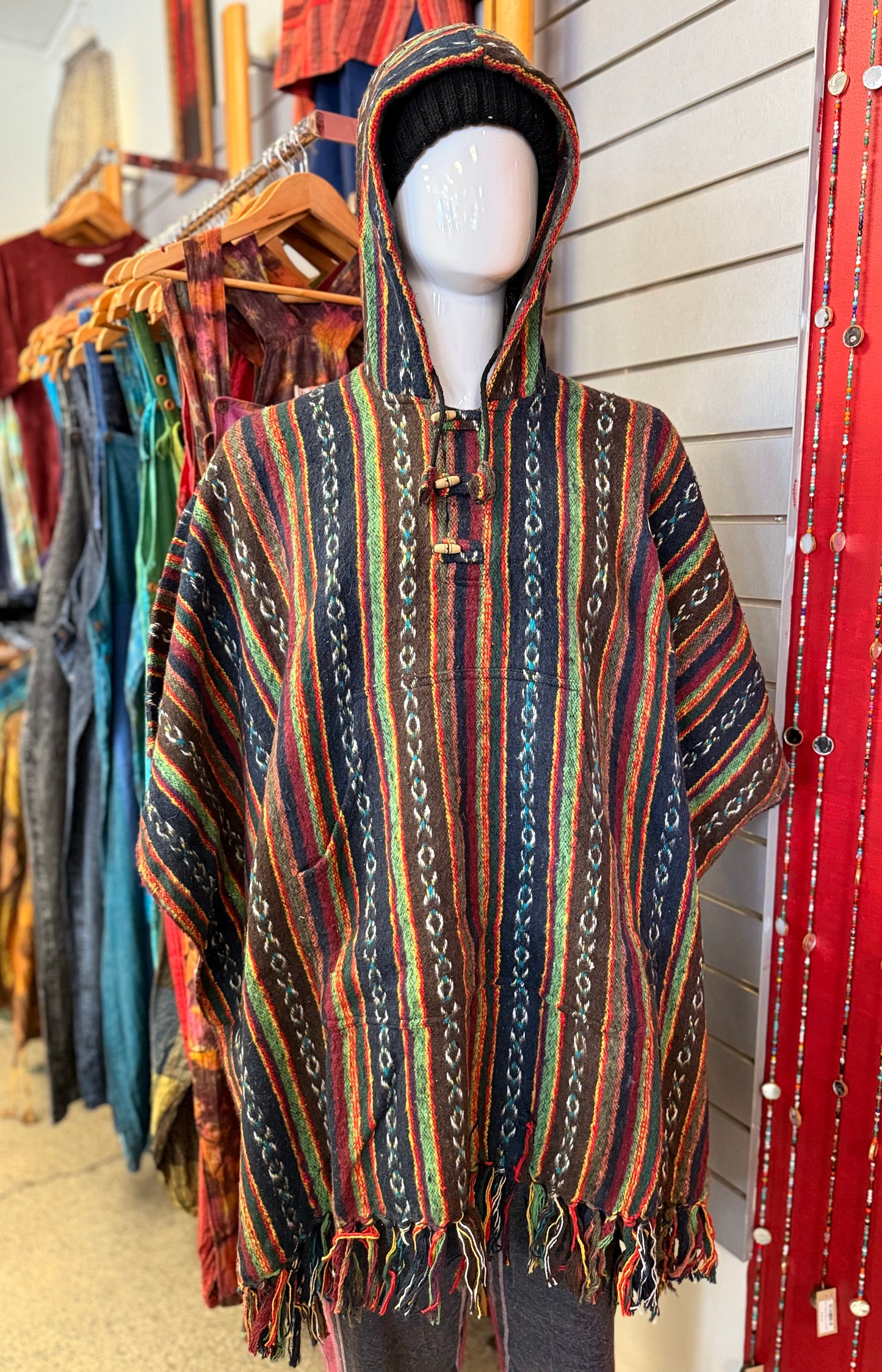 Nepali Thick Cotton Poncho