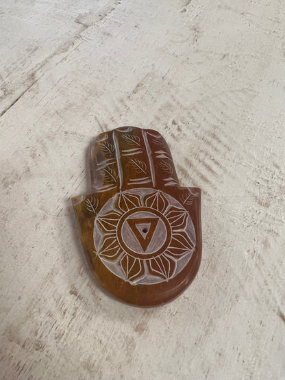 Hamsa Soapstone Incense holder