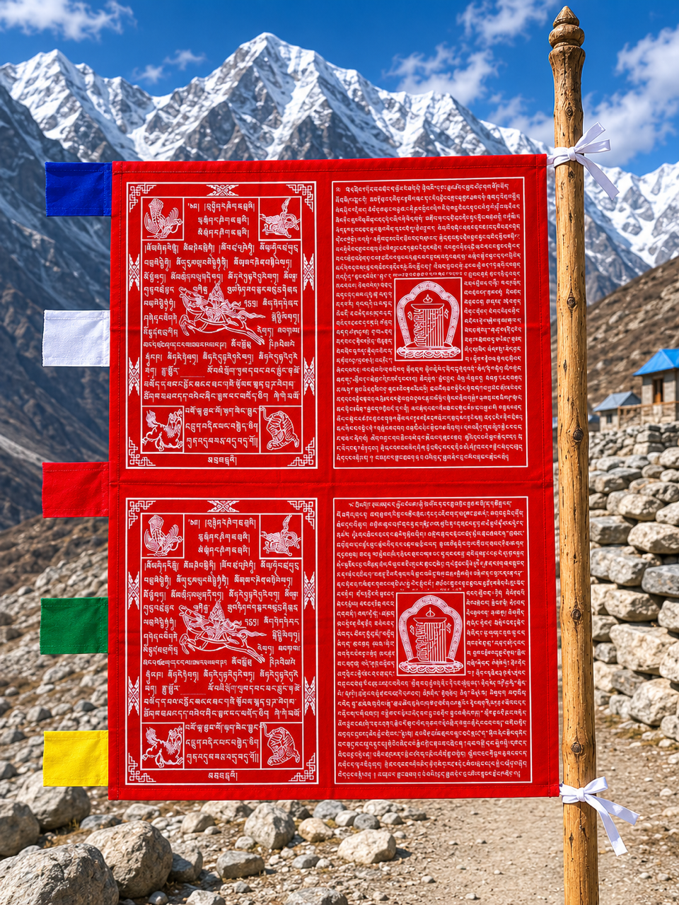 Tibetan Flags Vertical 1mtr x 60cm