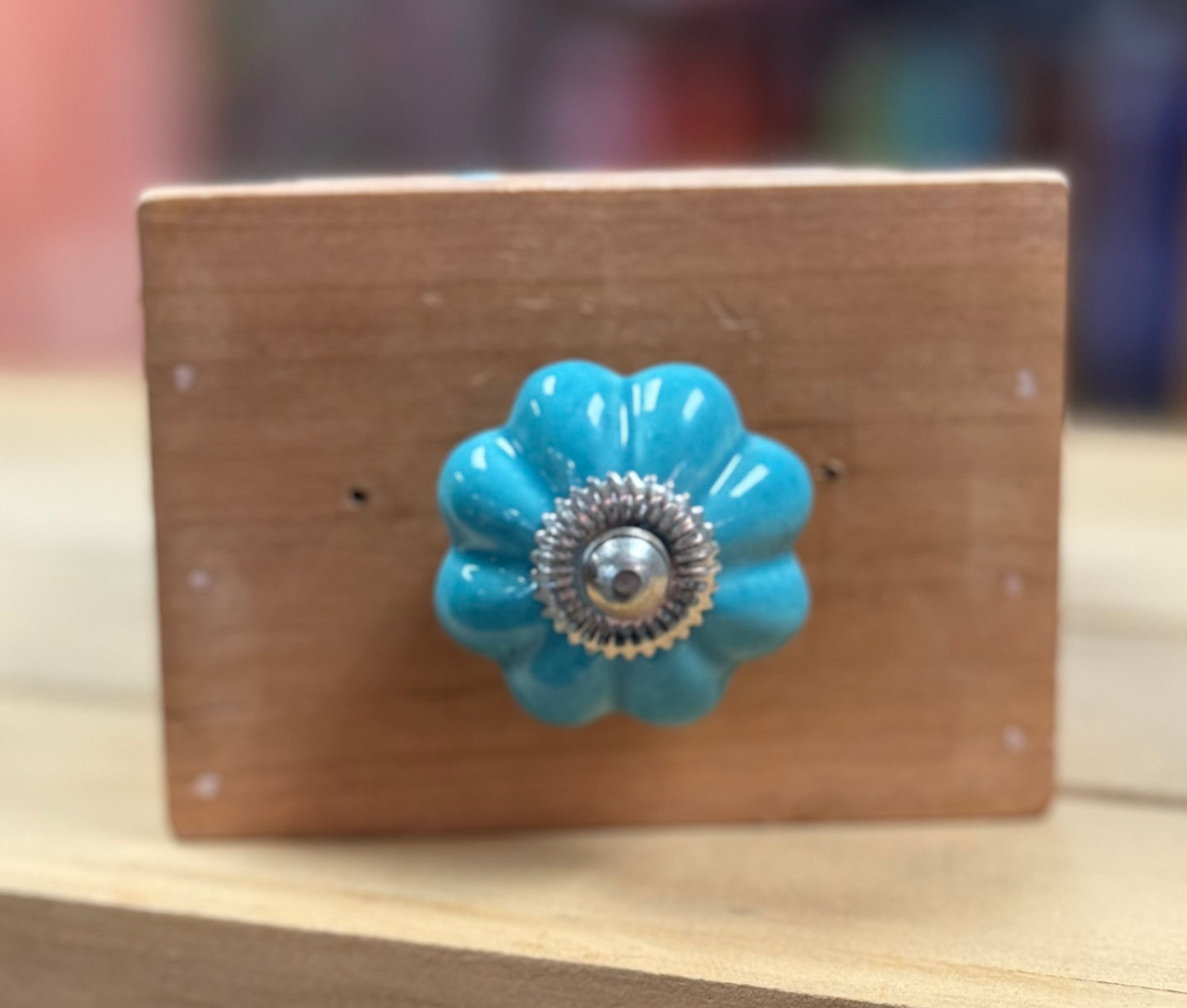 Ceramic Knob Turquoise