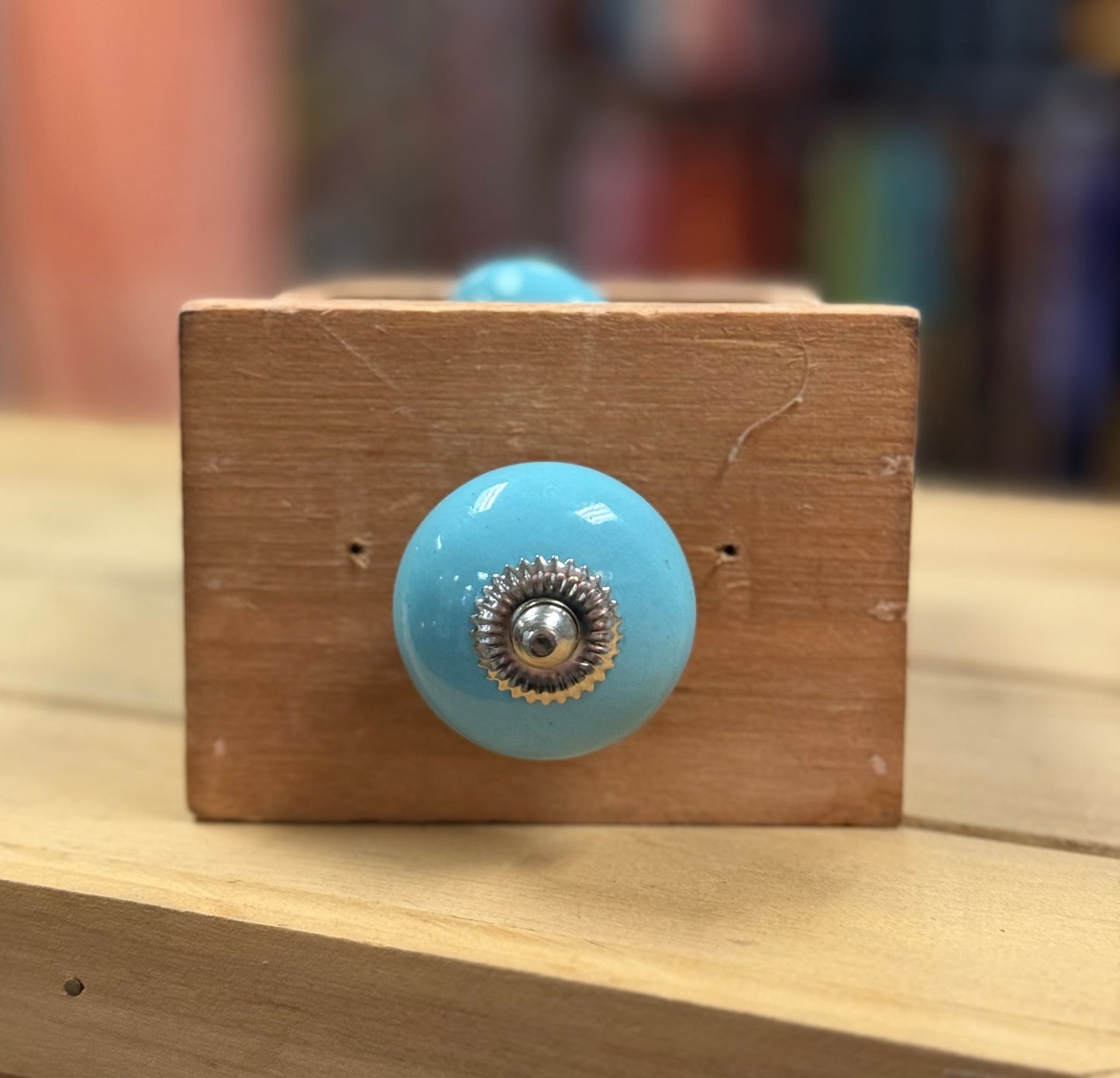 Ceramic Knob Turquoise