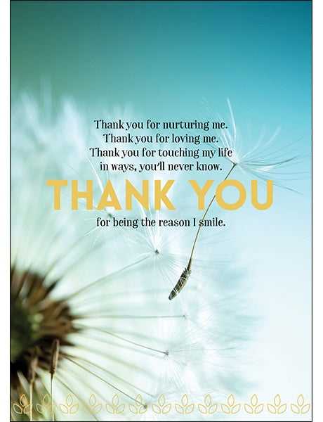 Thank You for nurturing me. Card