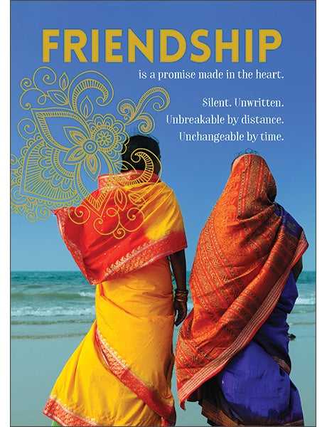 Friendship is a promise. Card