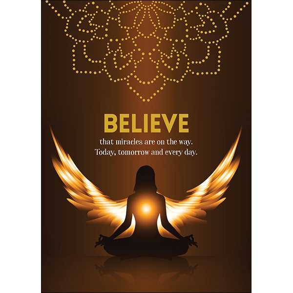 Believe that miracles. Card