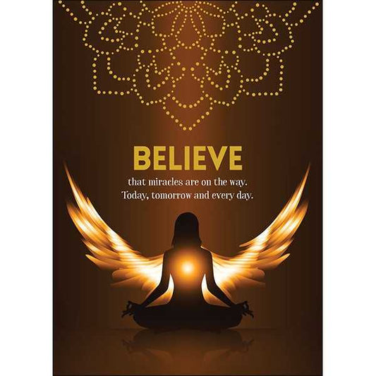 Believe that miracles. Card