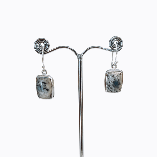Skardu K2 Jasper Simple Rectangle Earrings