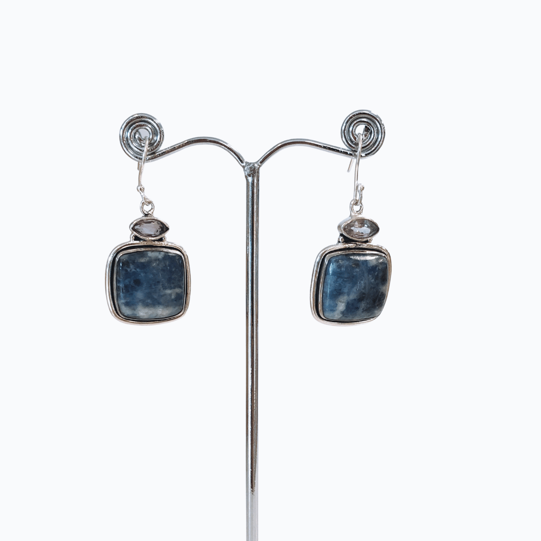 Keya Gemstone Square Earrings