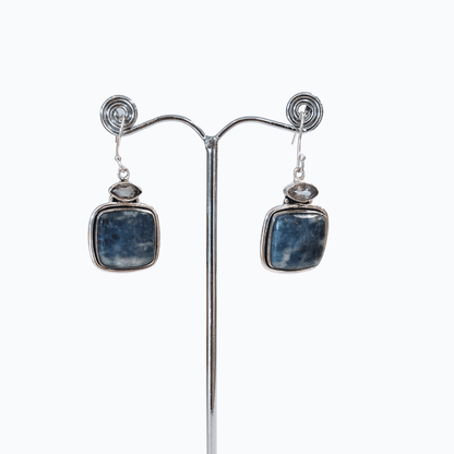 Keya Gemstone Square Earrings