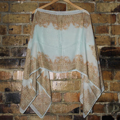 Chiffon Overlay Top Art Deco