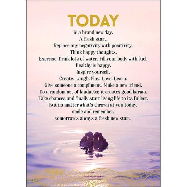 Today Is a brand new day. Card