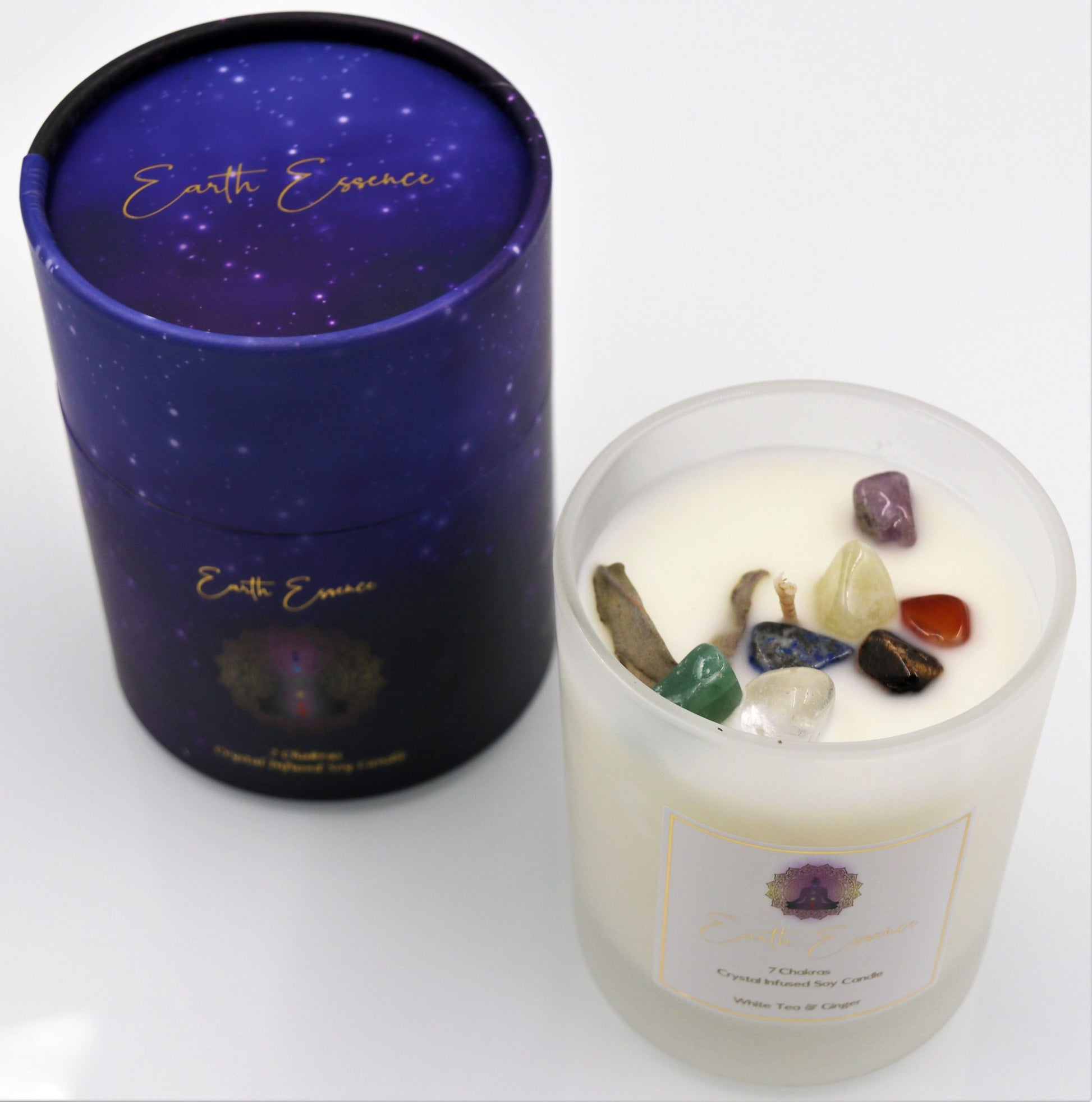 Chakra Soy Candle White Tea and Ginger