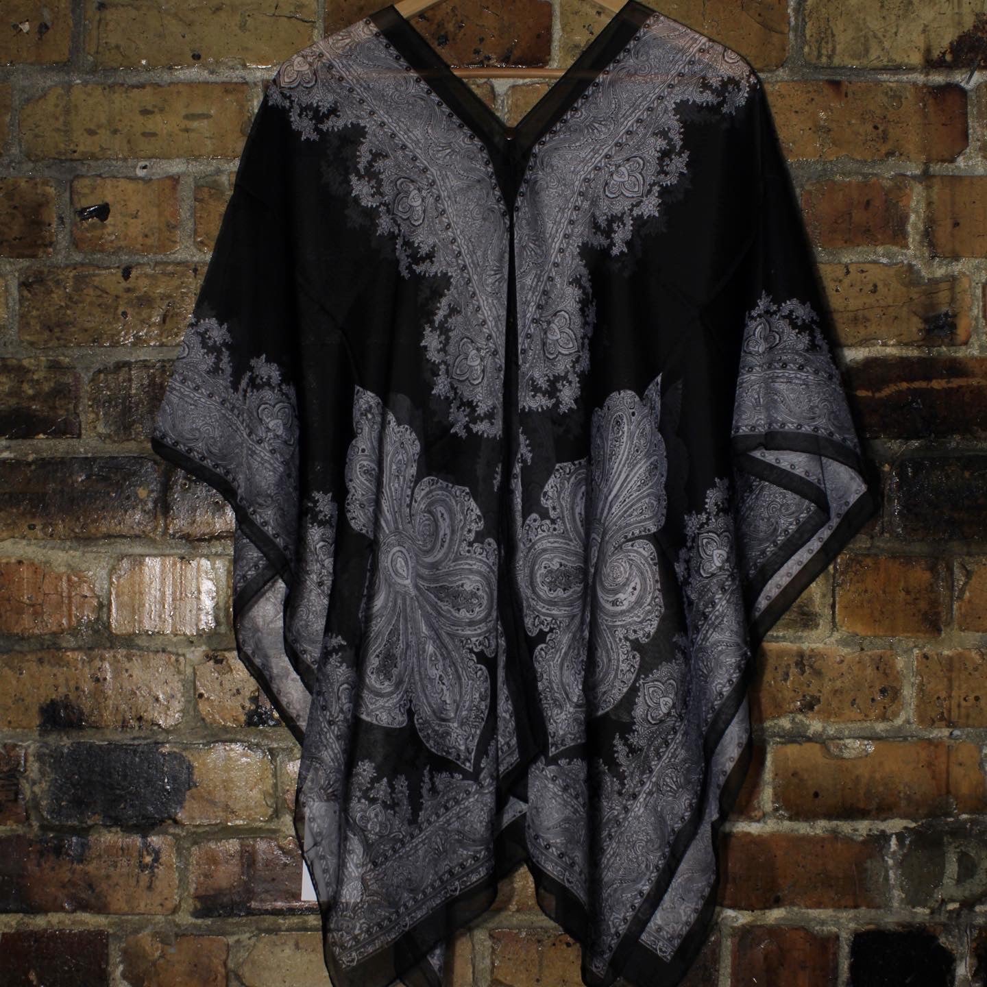 Chiffon Overlay Top Art Deco