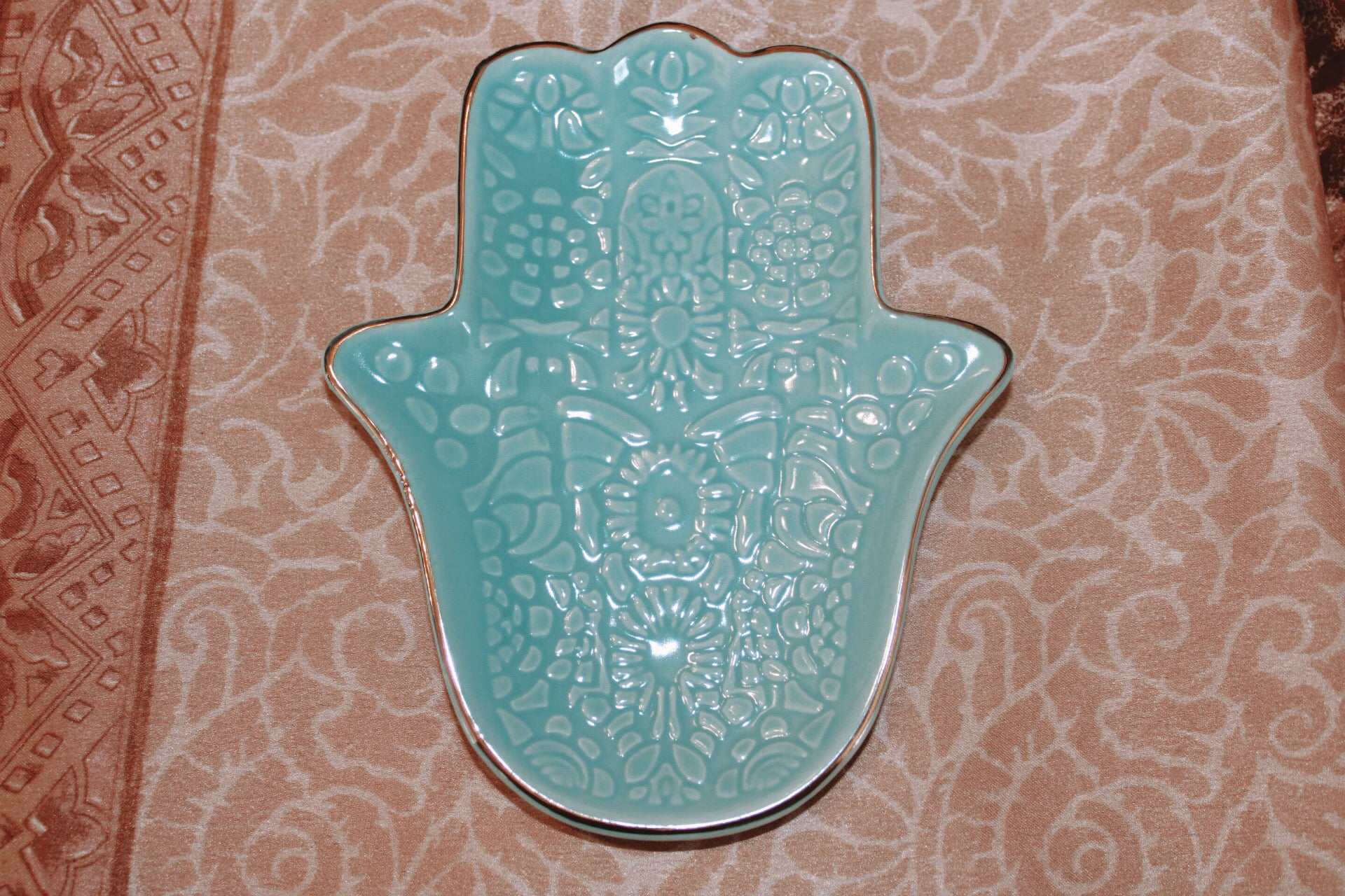 Turquoise Hamsa Hand Jewellery Dish