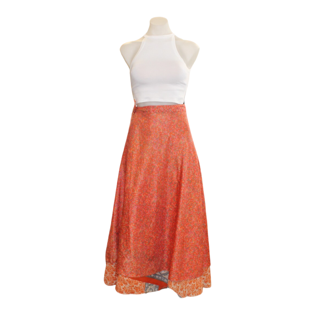 Recycled Sari Skirt Umbrella Holi - Long