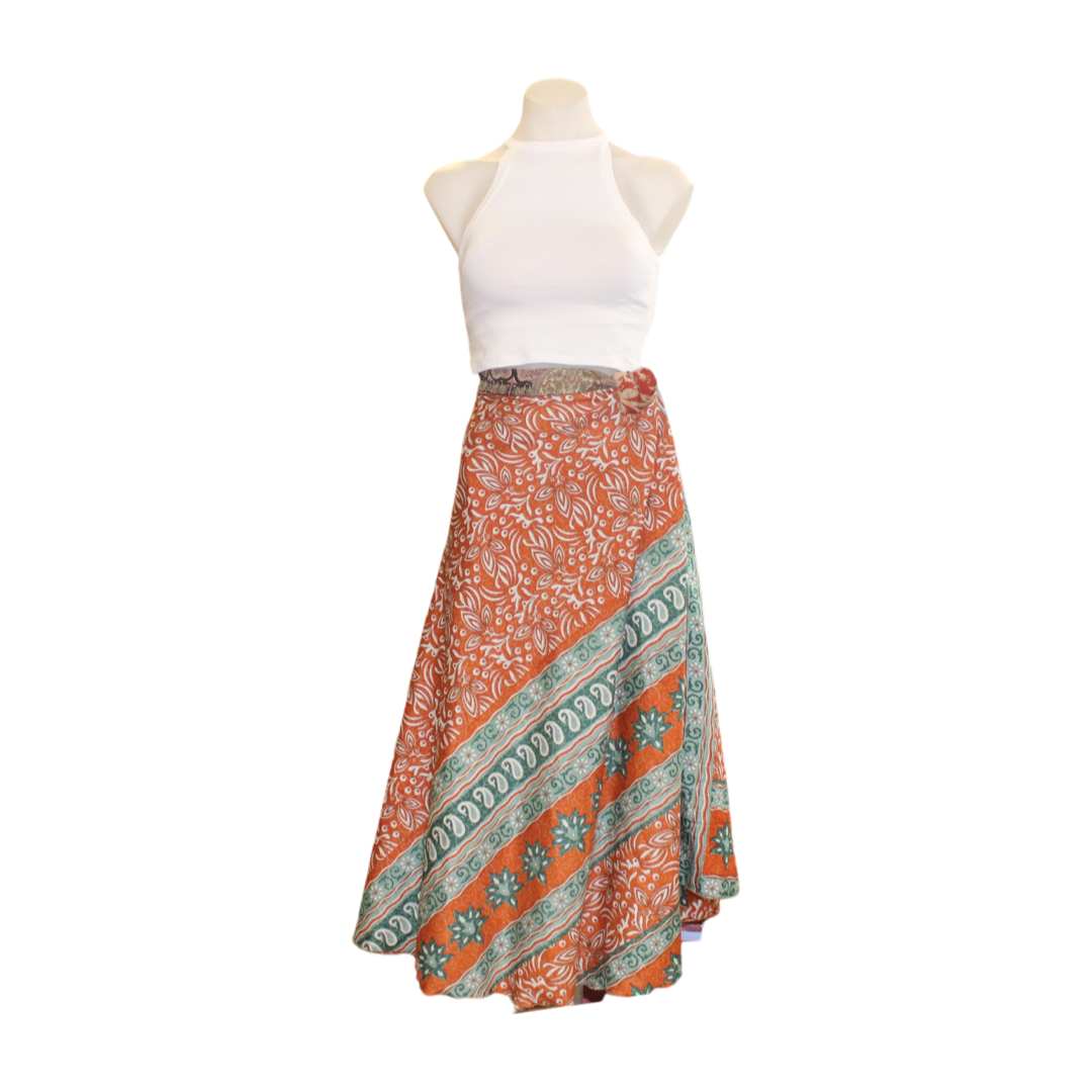 Recycled Sari Skirt Umbrella Holi - Long