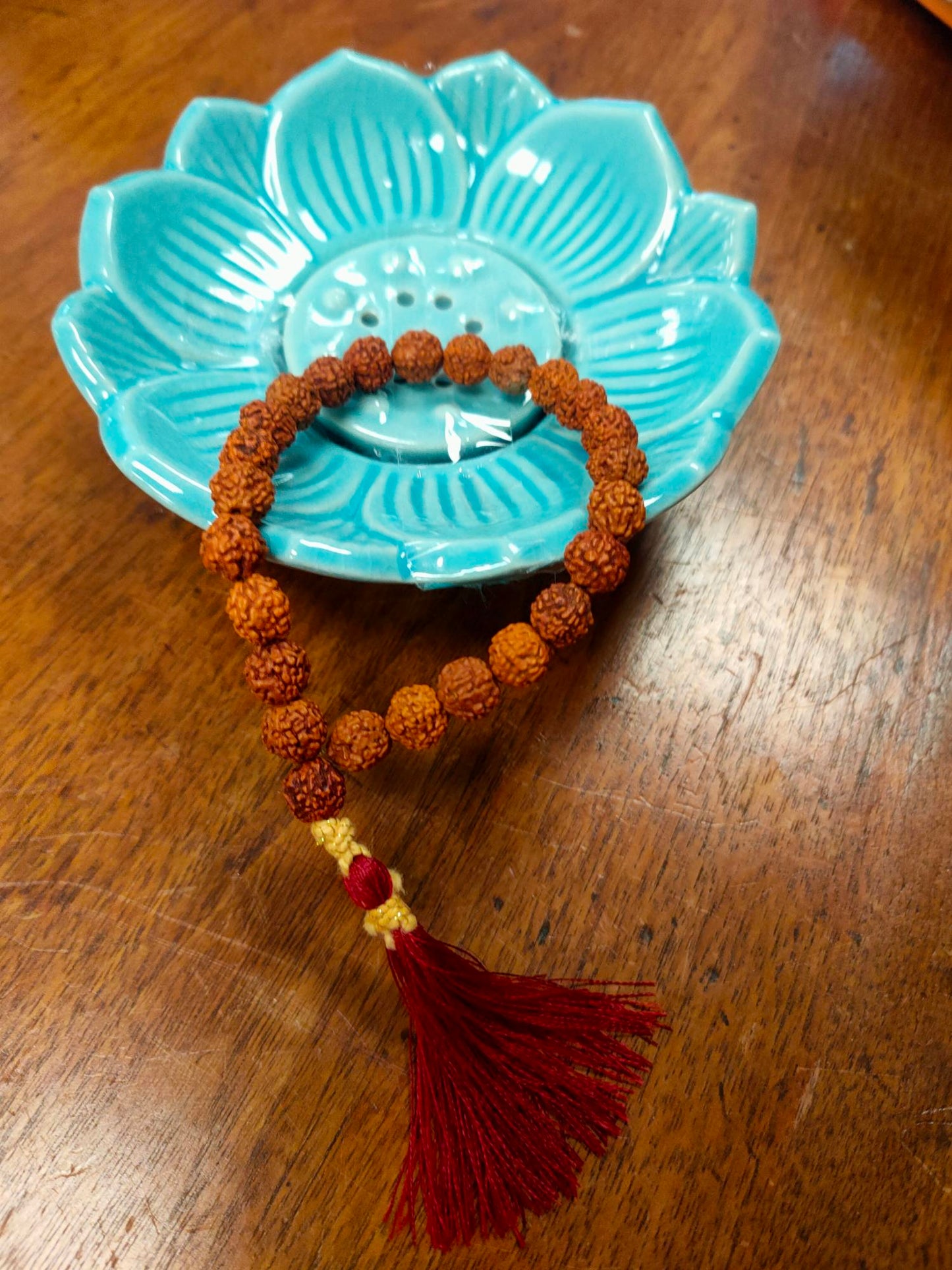 Rudraksha Mala Bracelet Yellow