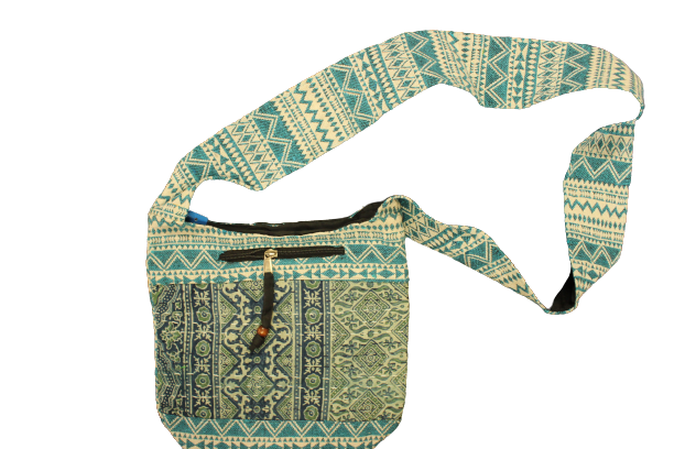 Woven Kantha Shoulder Bag