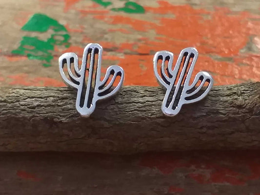 Sterling Cactus Studs