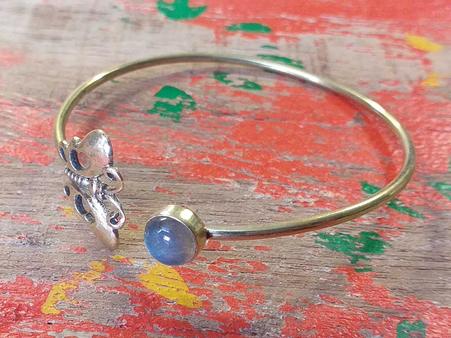 Butterfly Stone Bangle