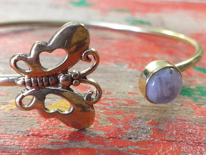 Butterfly Stone Bangle