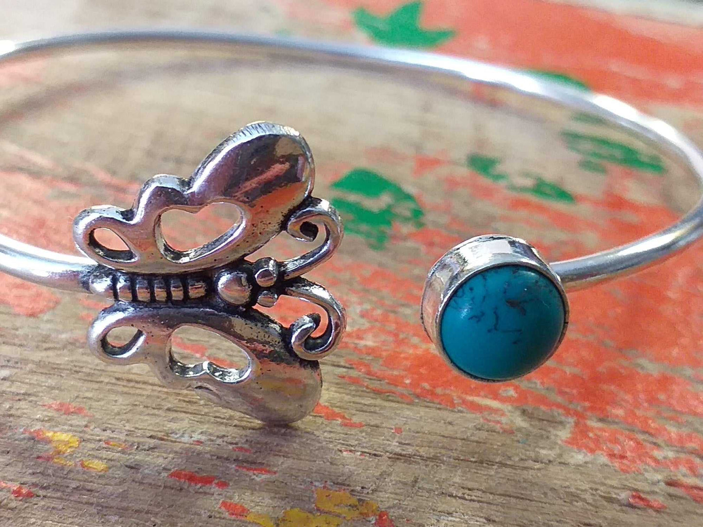 Butterfly Stone Bangle