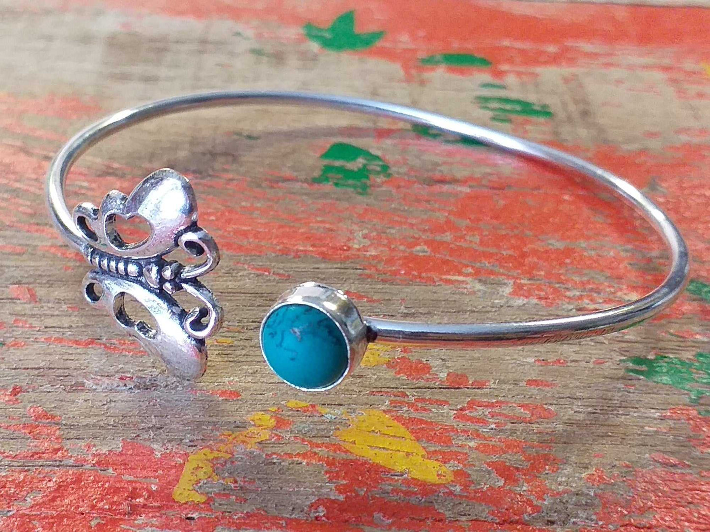 Butterfly Stone Bangle