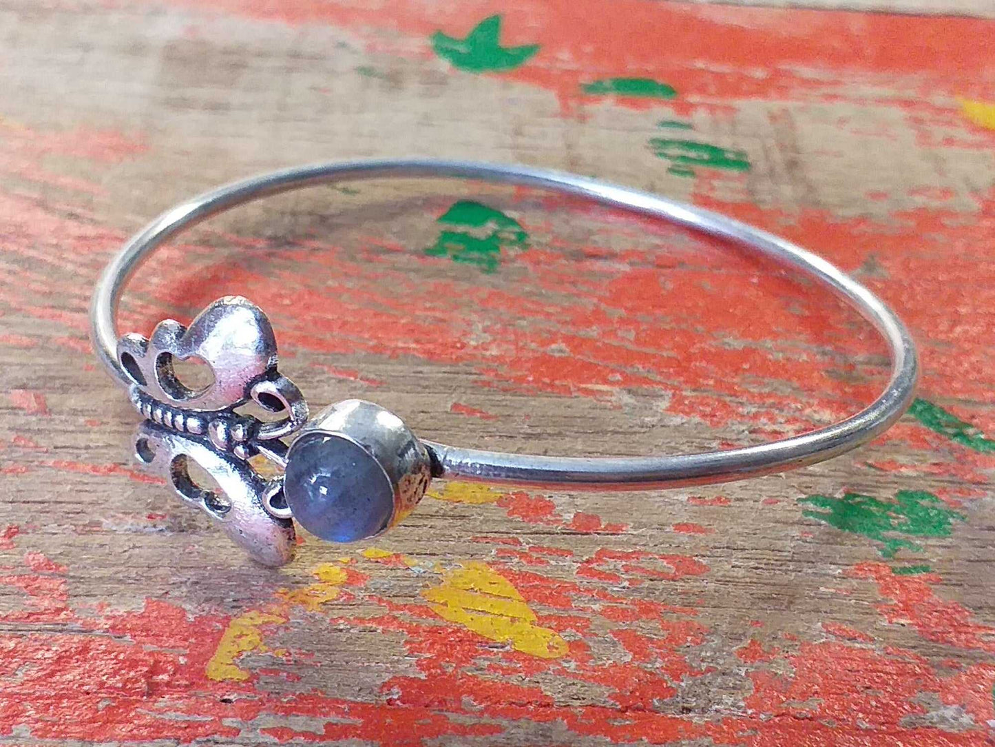 Butterfly Stone Bangle