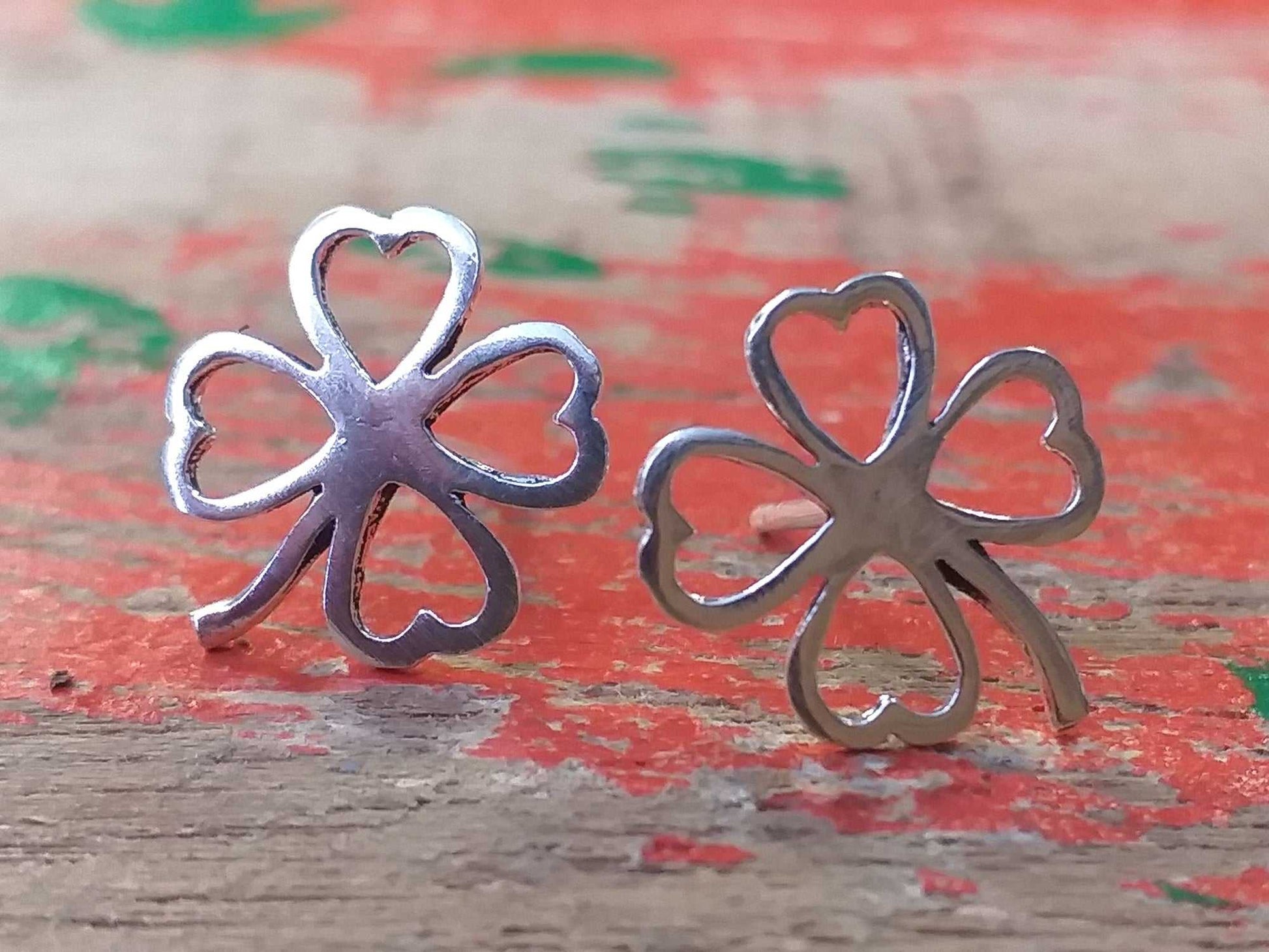 Sterling Clover Four Studs