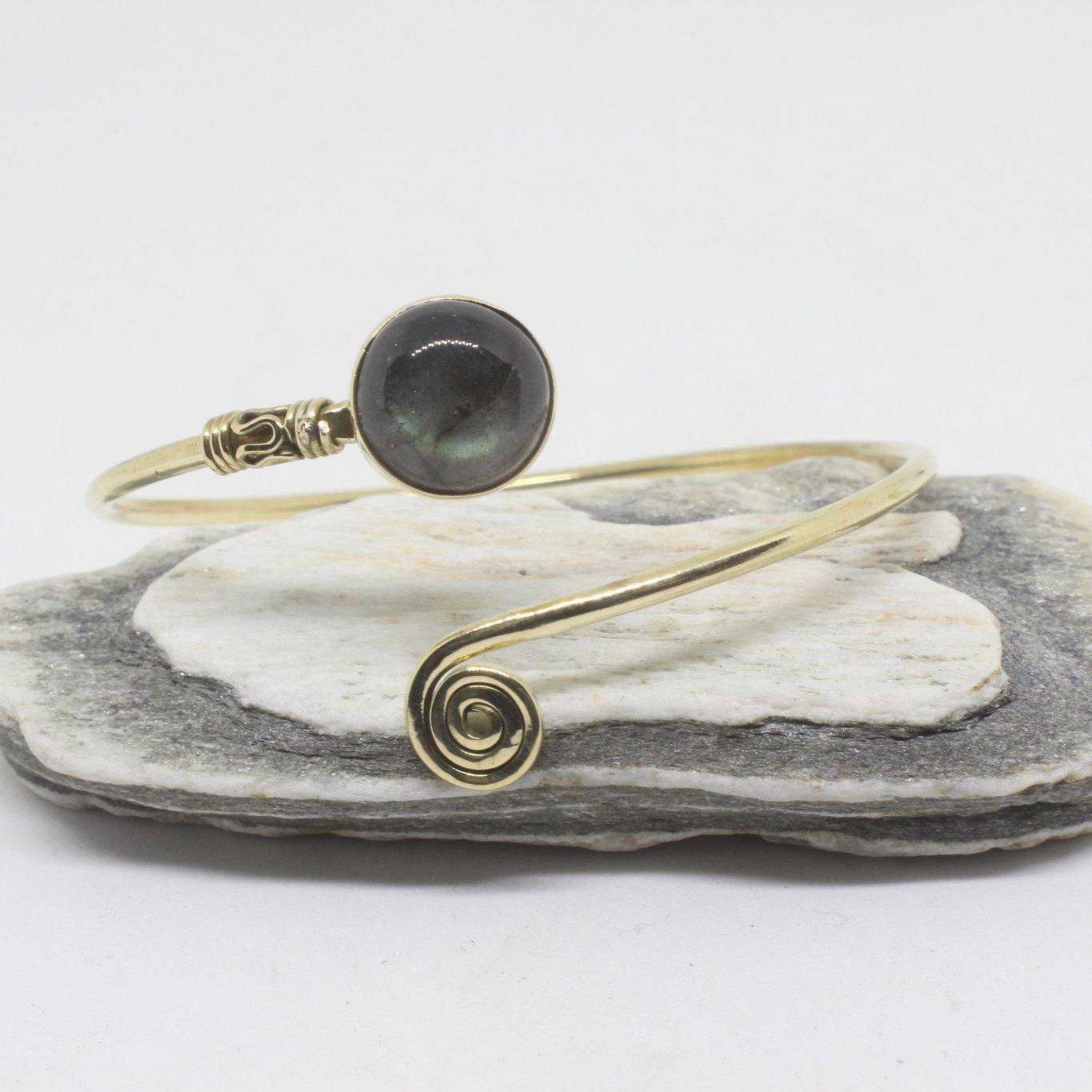 Stone Koru Bangle