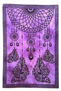 Purple Dreamcatcher Tapestry/Bed Cover