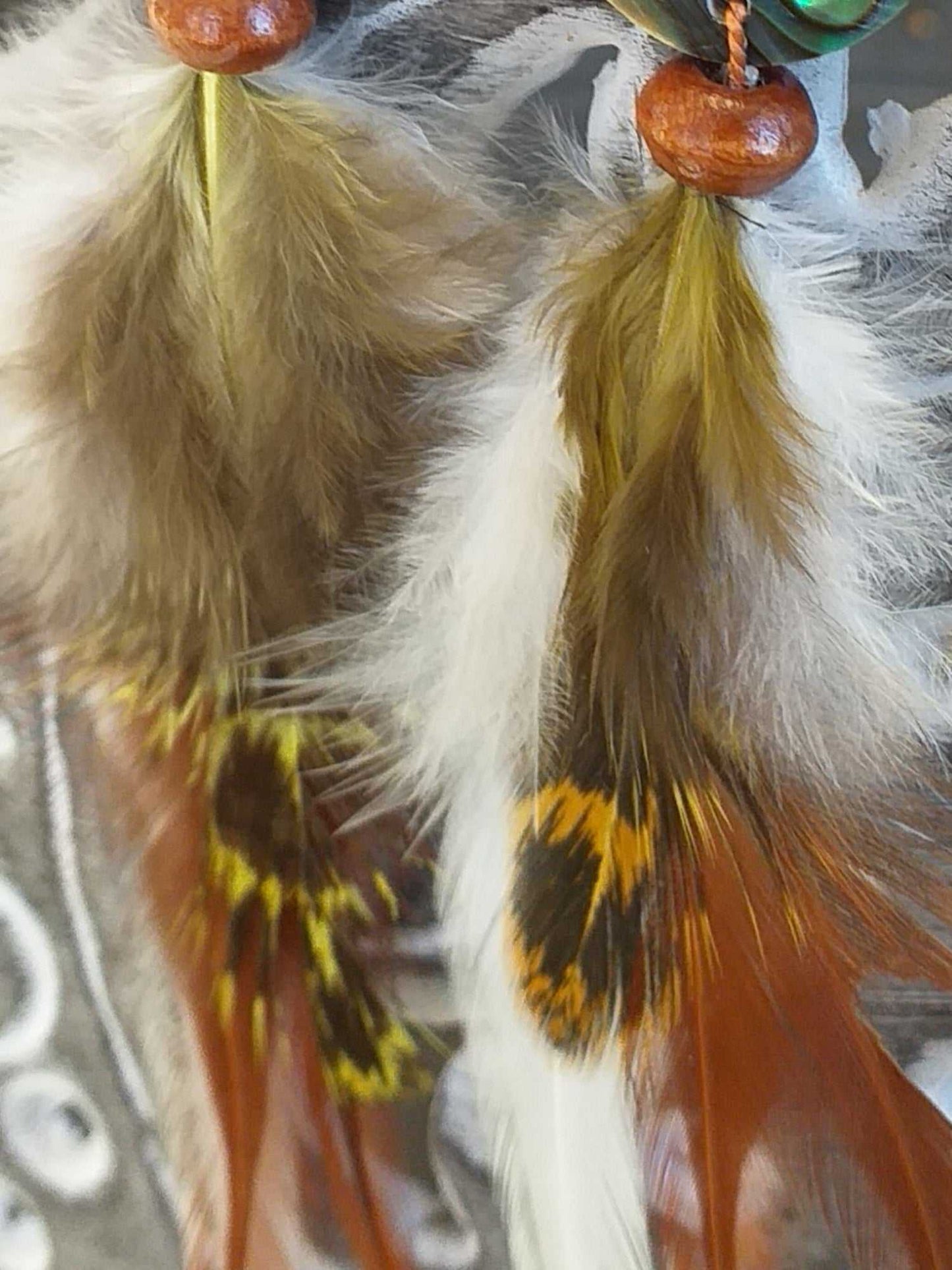 Shell and Feather Earrings