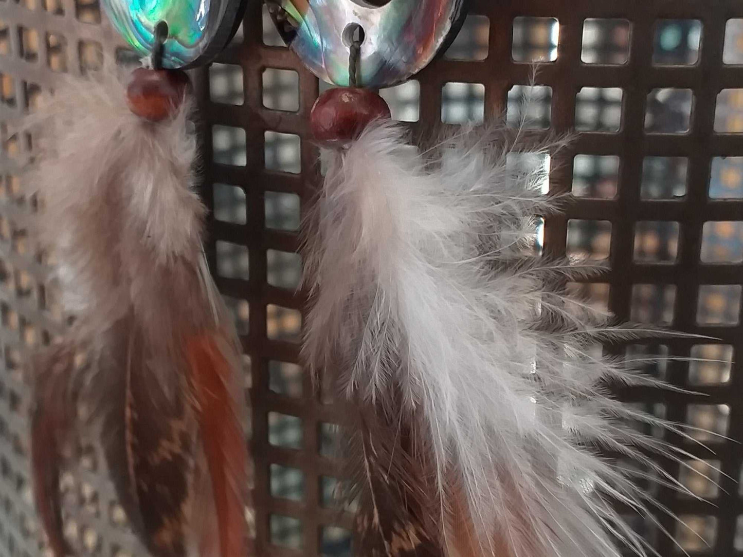 Shell and Feather Earrings