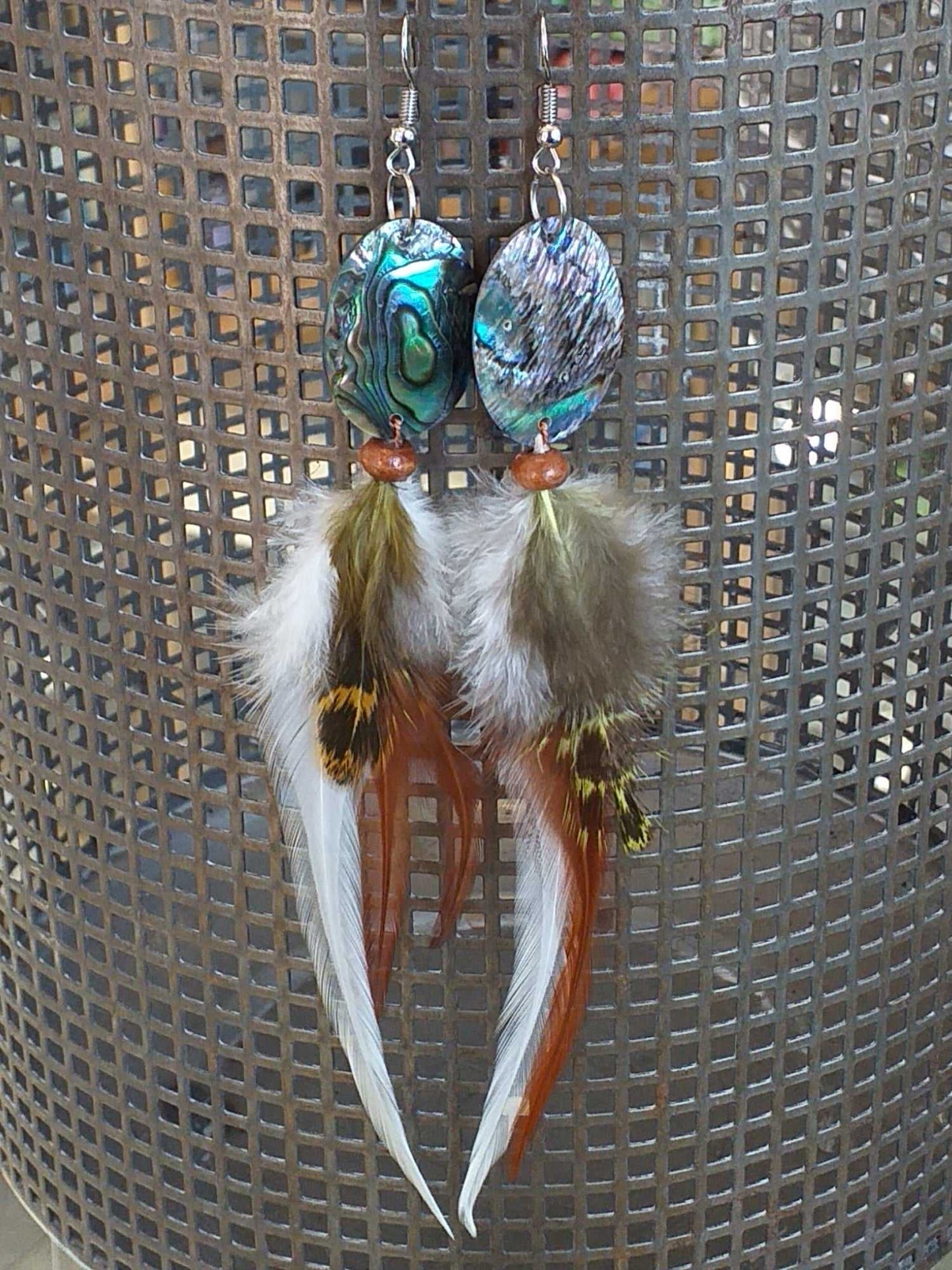 Shell and Feather Earrings