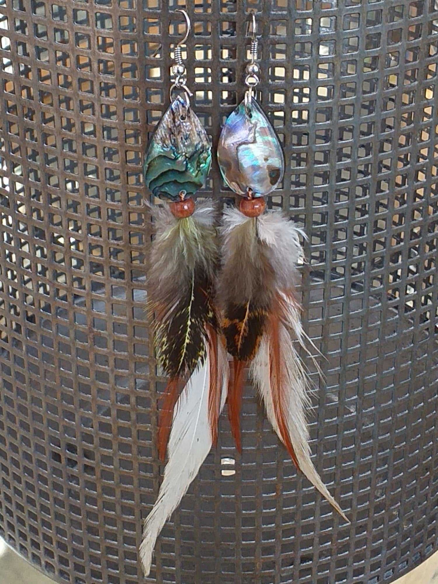 Shell and Feather Earrings