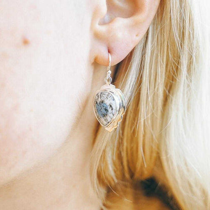Skardu K2 Jasper Leaf Earrings