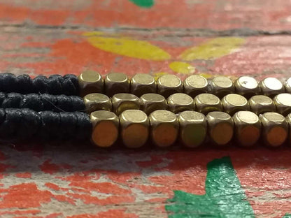 Triple Brass Bead Bracelet