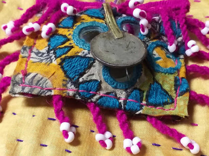 Vintage Kuchi Fabric Necklace